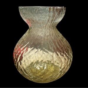 Vintage hyacinth bulb forcing vase, amber, textured,excellent condition, vintage